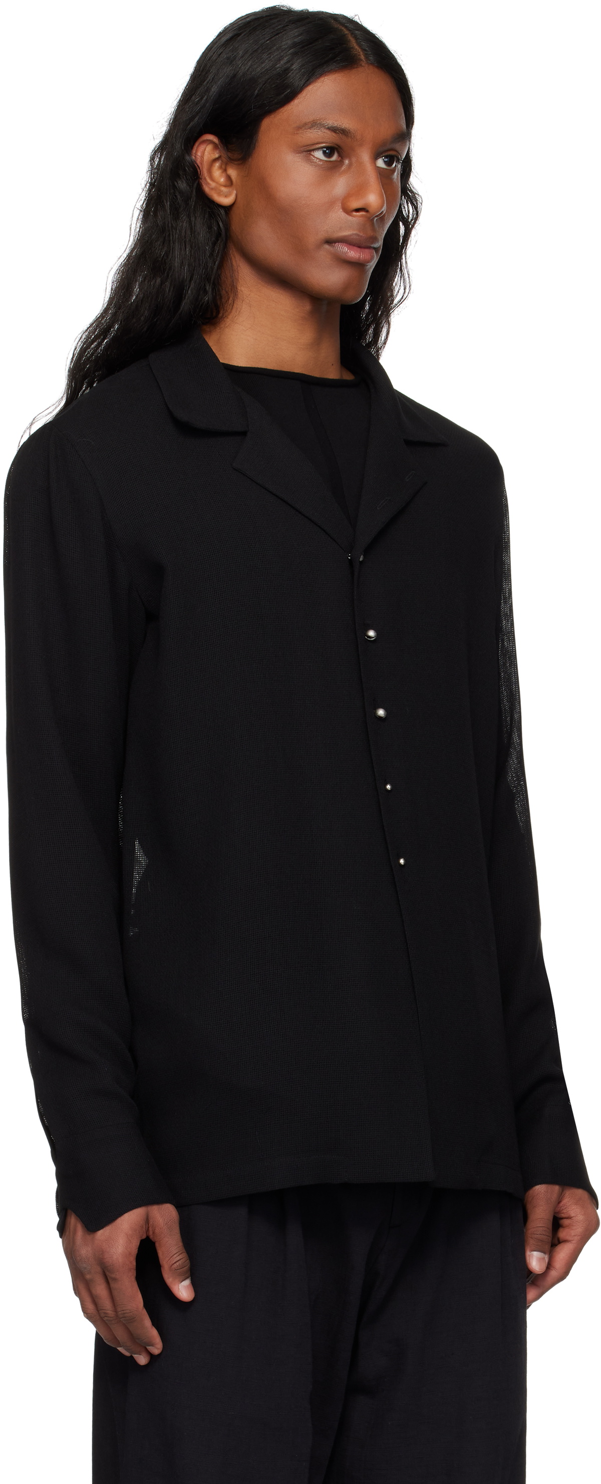 HYEIN SEO Black Seed Button Shirt