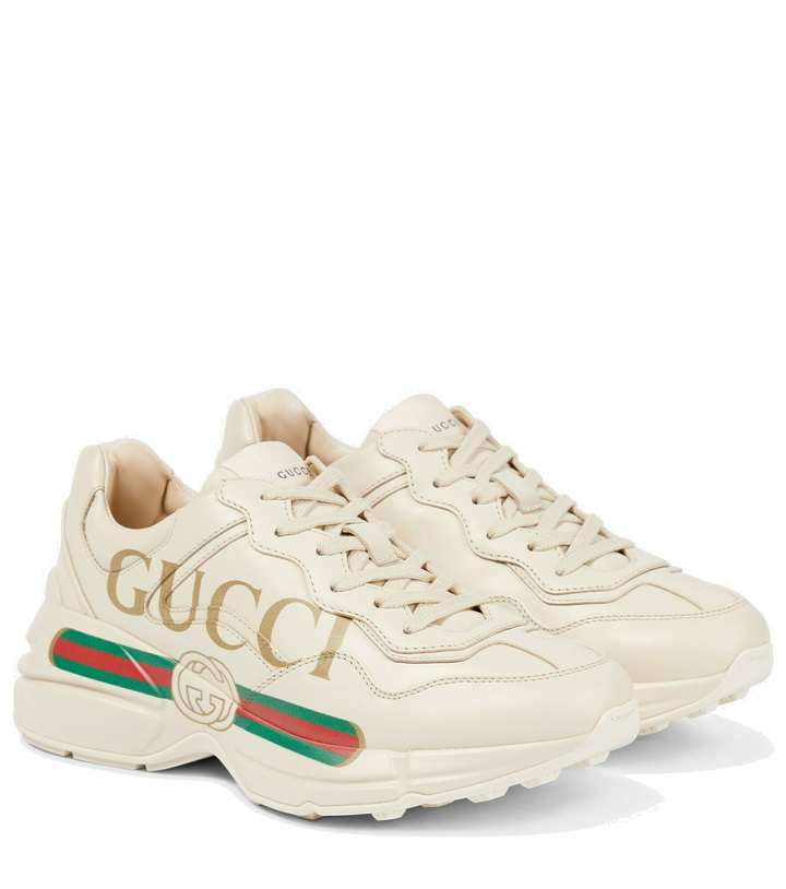 Photo: Gucci - Rhyton leather sneakers