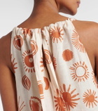 Asceno Ibiza printed linen and cotton maxi dress
