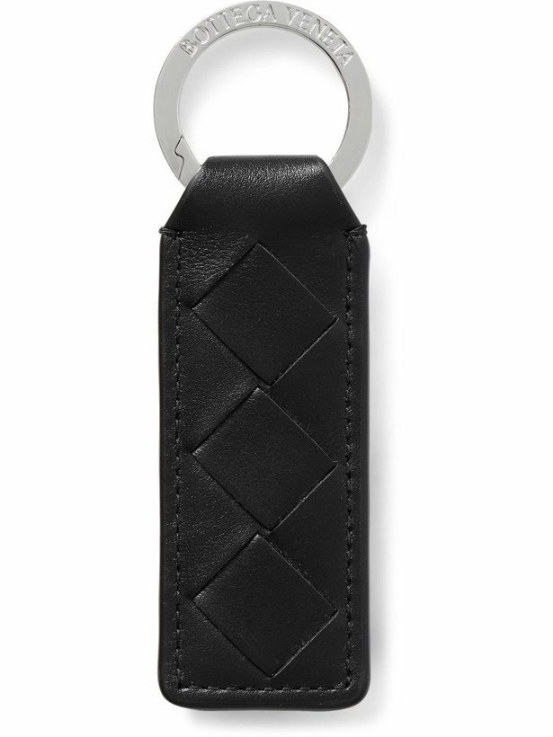 Photo: Bottega Veneta - Silver-Tone and Intrecciato Leather Key Fob