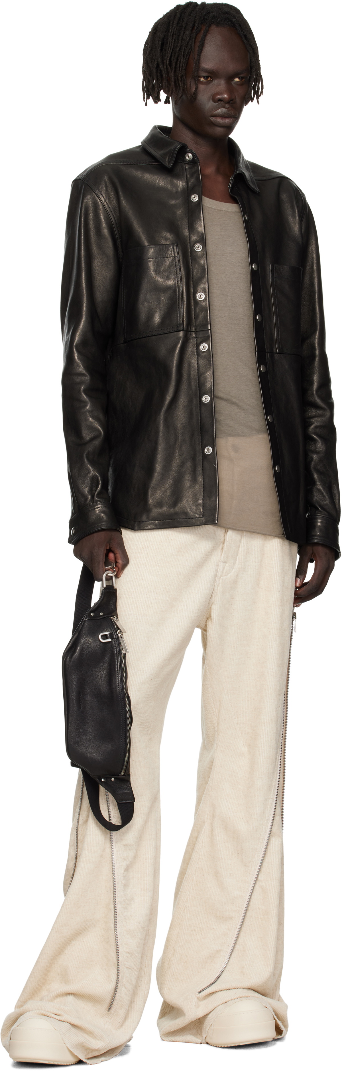 Rick Owens Black Concordians Geo Bumbag Pouch