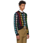 Gucci Black and Multicolor Star Sweater