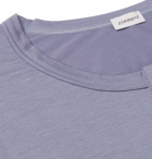 Zimmerli - Stretch-Micro Modal-Blend Henley Pyjama T-Shirt - Blue