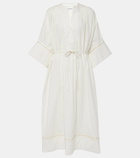 Yves Salomon Belted cotton-blend maxi dress