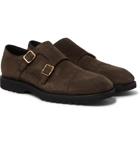 TOM FORD - Kensington Suede Monk-Strap Shoes - Brown