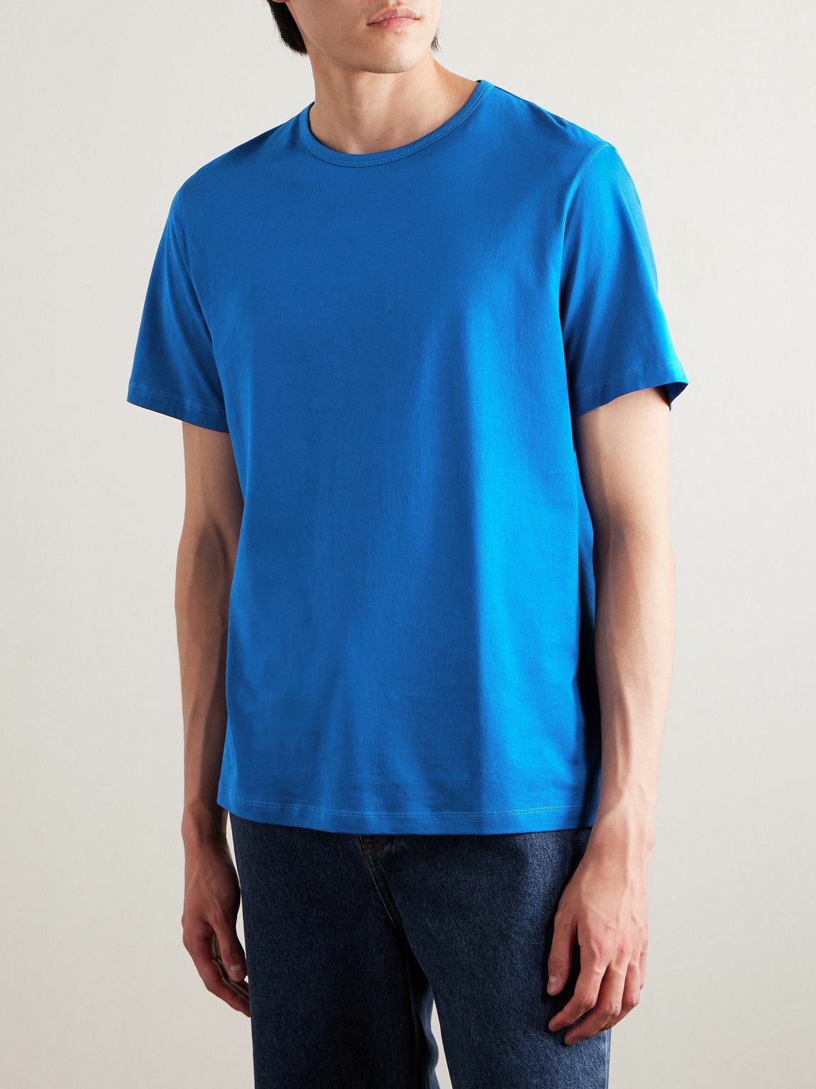 Theory Precise CottonJersey TShirt Blue Theory