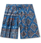 Story Mfg. - Bridge Printed Organic Cotton-Voile Drawstring Shorts - Multi