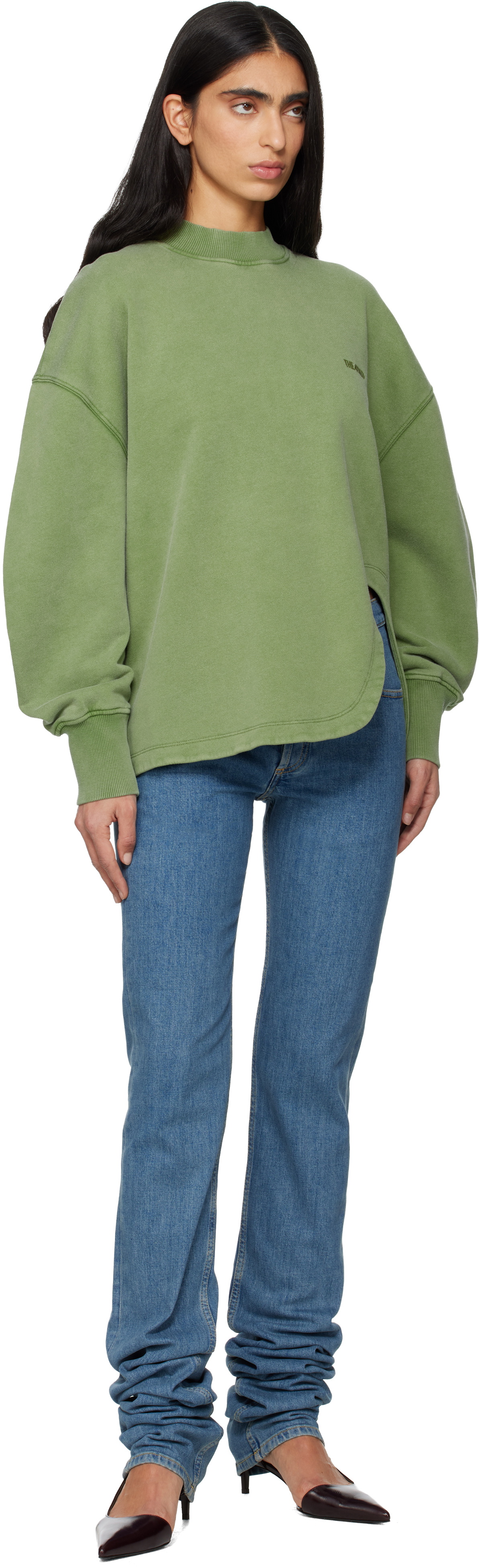The Attico Green American Fleece Sweatshirt