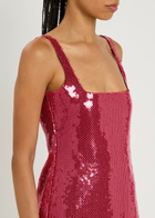 16 Arlington Sior Sequined Mini Dress Coral
