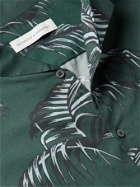 DESMOND & DEMPSEY - Cuban Camp-Collar Printed Cotton Pyjama Shirt - Green