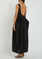 Rohe Sculpted Cotton-blend Poplin Maxi Dress Black