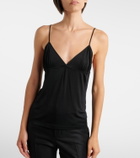 Saint Laurent Cassandre chain-detail jersey camisole