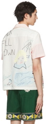 Bode White & Pink 'Jack Fell Down' Shirt