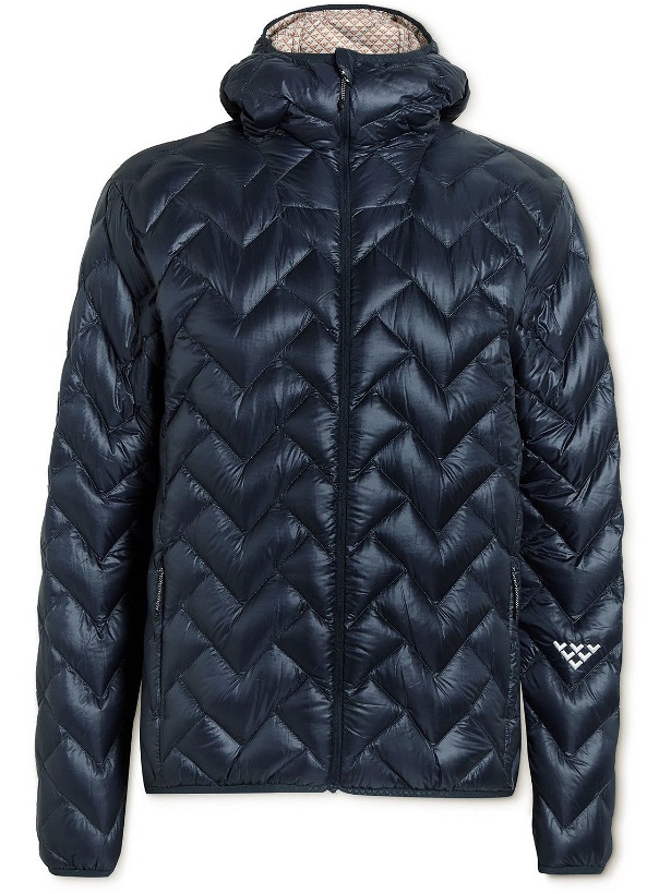 Photo: Black Crows - Ora Micro Quilted Pertex Ripstop Hooded Down Ski Jacket - Blue