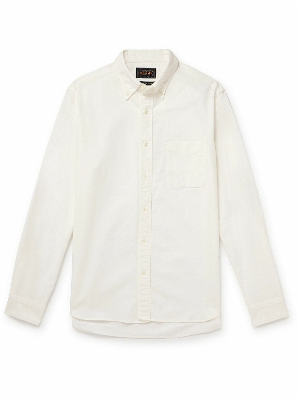 Photo: Beams Plus - Button-Down Cotton Oxford Shirt - White