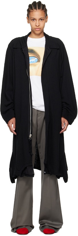 Photo: UNDERCOVER Black Soutien Collar Coat