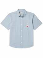 Carhartt WIP - Terrell Logo-Appliquéd Striped Cotton-Twill Shirt - Blue