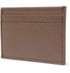 Gucci - Ophidia Webbing-Trimmed Leather and Monogrammed Coated-Canvas Cardholder - Brown