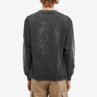 Deva States Men's Nib Long Sleeve T-Shirt in Washed Black