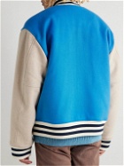 Acne Studios - Ovan Wool-Blend Felt Varsity Jacket - Blue