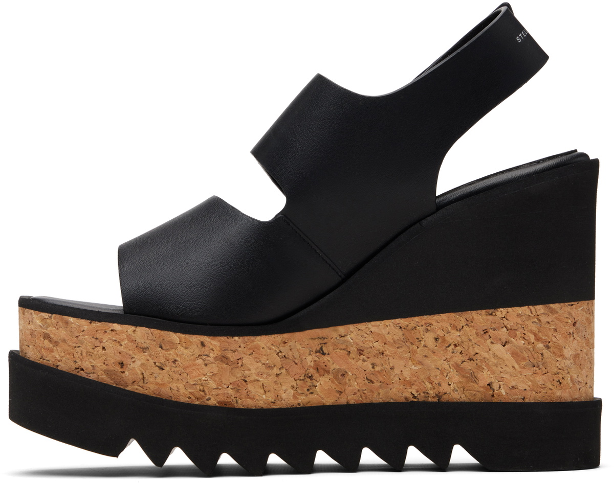 Stella McCartney Black Elyse Alter Mat Platform Heeled Sandals