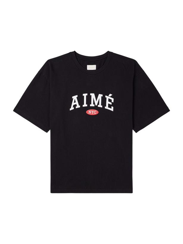 Photo: Aimé Leon Dore - Logo-Print Cotton-Jersey T-Shirt - Black