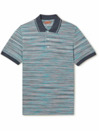 Missoni - Space-Dyed Cotton-Piqué Polo Shirt - Blue