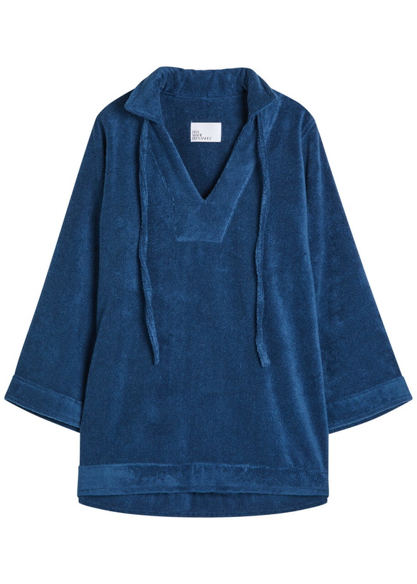 Photo: Lisa Marie Fernandez Terry Tunic top Navy