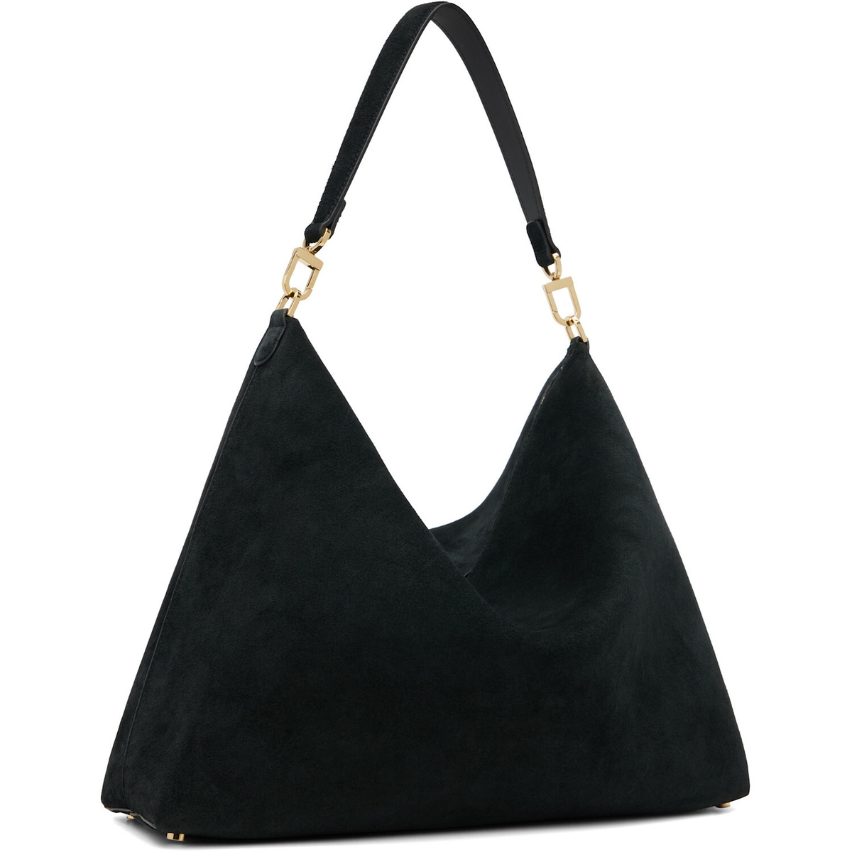 TOTEME Black Medium Bevel Suede Bag