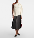Herbert Levine Gather Around ruched leather pumps