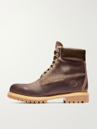 Timberland - Premium 6-Inch Distressed-Effect Leather Lace-Up Boots - Brown