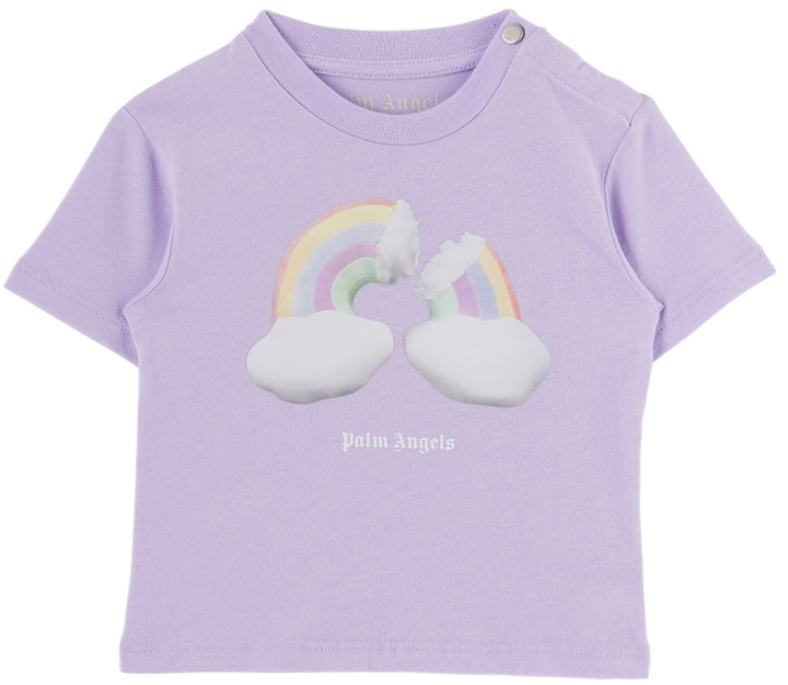 Photo: Palm Angels Baby Purple Rainbow T-Shirt