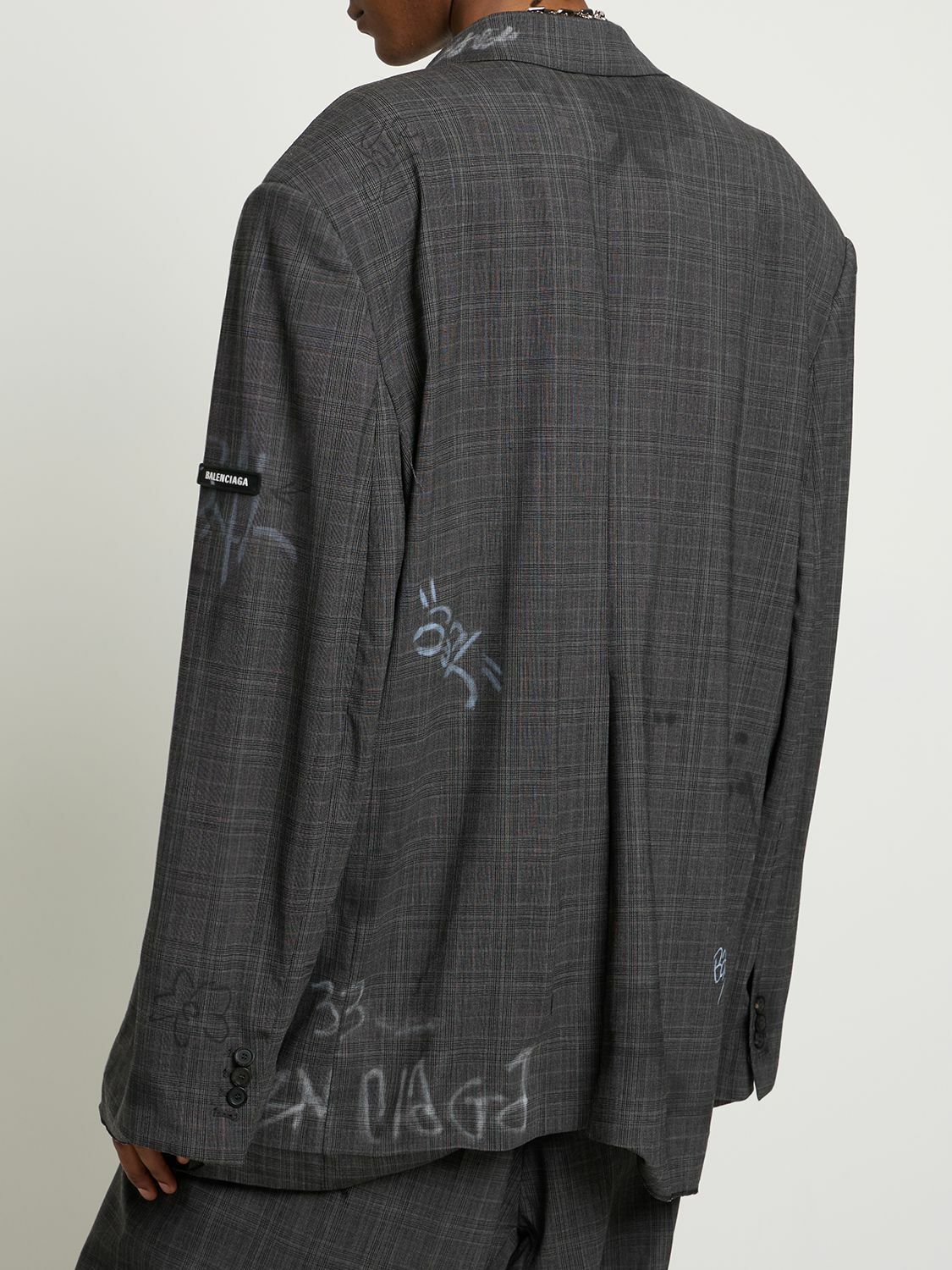 ジャケット Balenciaga Wool Jacket Balenciaga Men's Size 44 FR Plaid Jacket