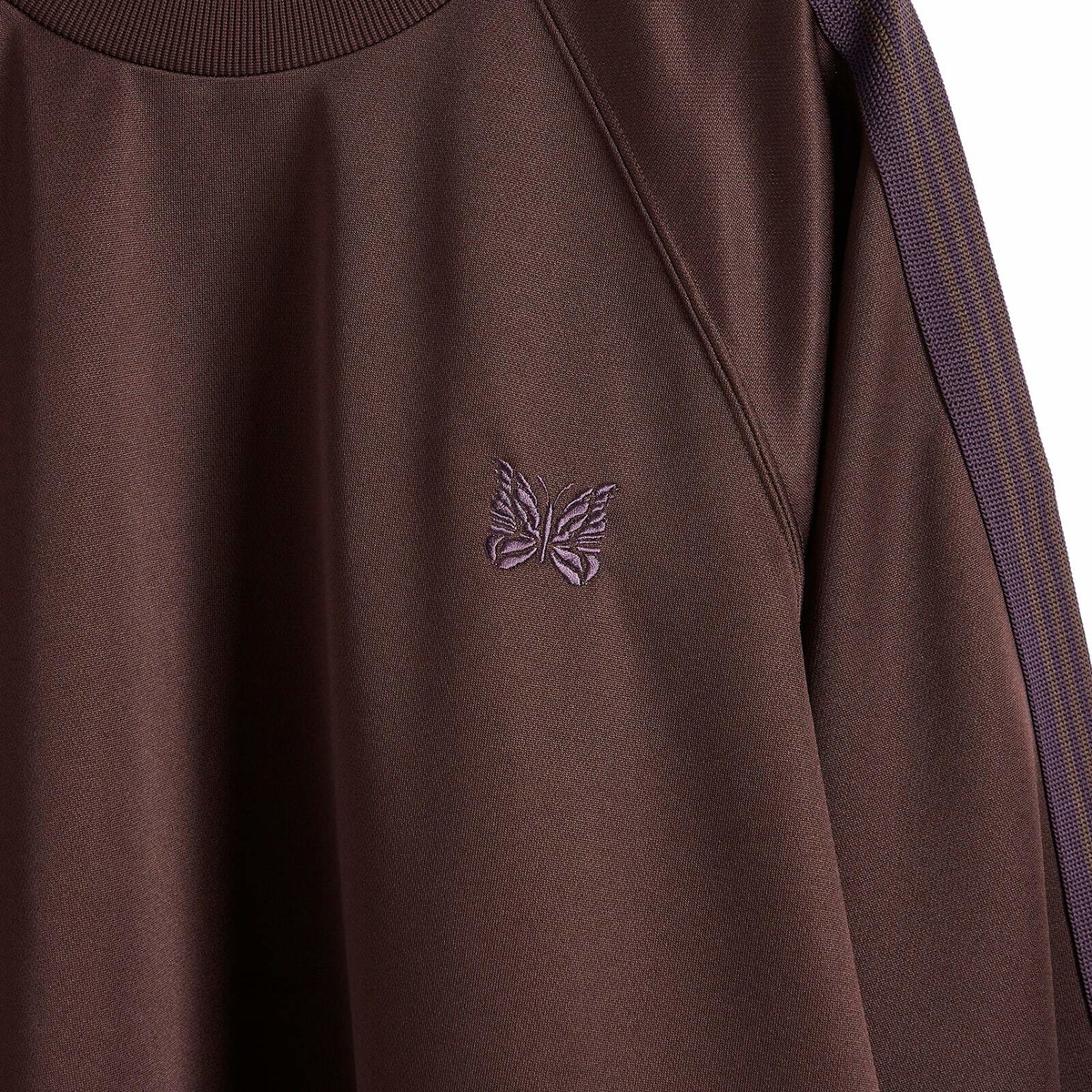 Needles Poly Smooth Sweatshirt in Dark Brown
