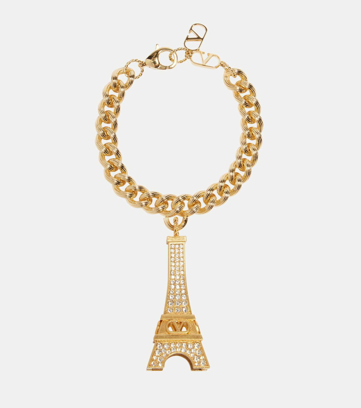 Valentino Eiffeltower crystal-embellished bracelet