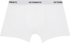 VETEMENTS White Logo-Woven Boxer Briefs