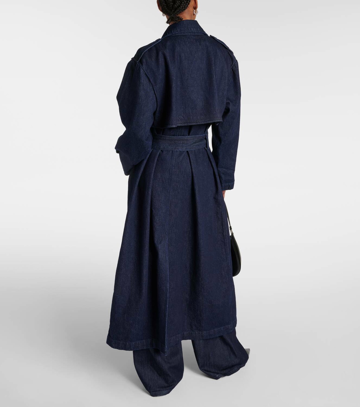 The Frankie Shop Nikola denim trench coat