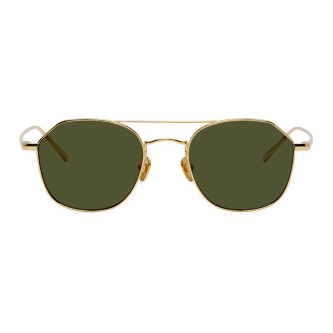 Photo: Linda Farrow Luxe Gold Dante C4 Sunglasses