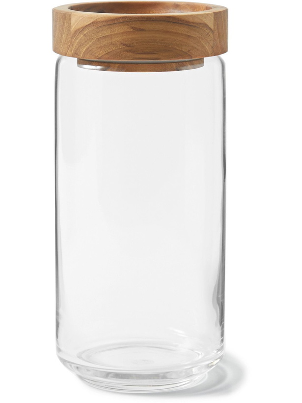 Photo: The Conran Shop - Medium Teak Wood and Glass Storage Stacking Jar
