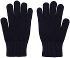 Hugo Navy Wool Gloves
