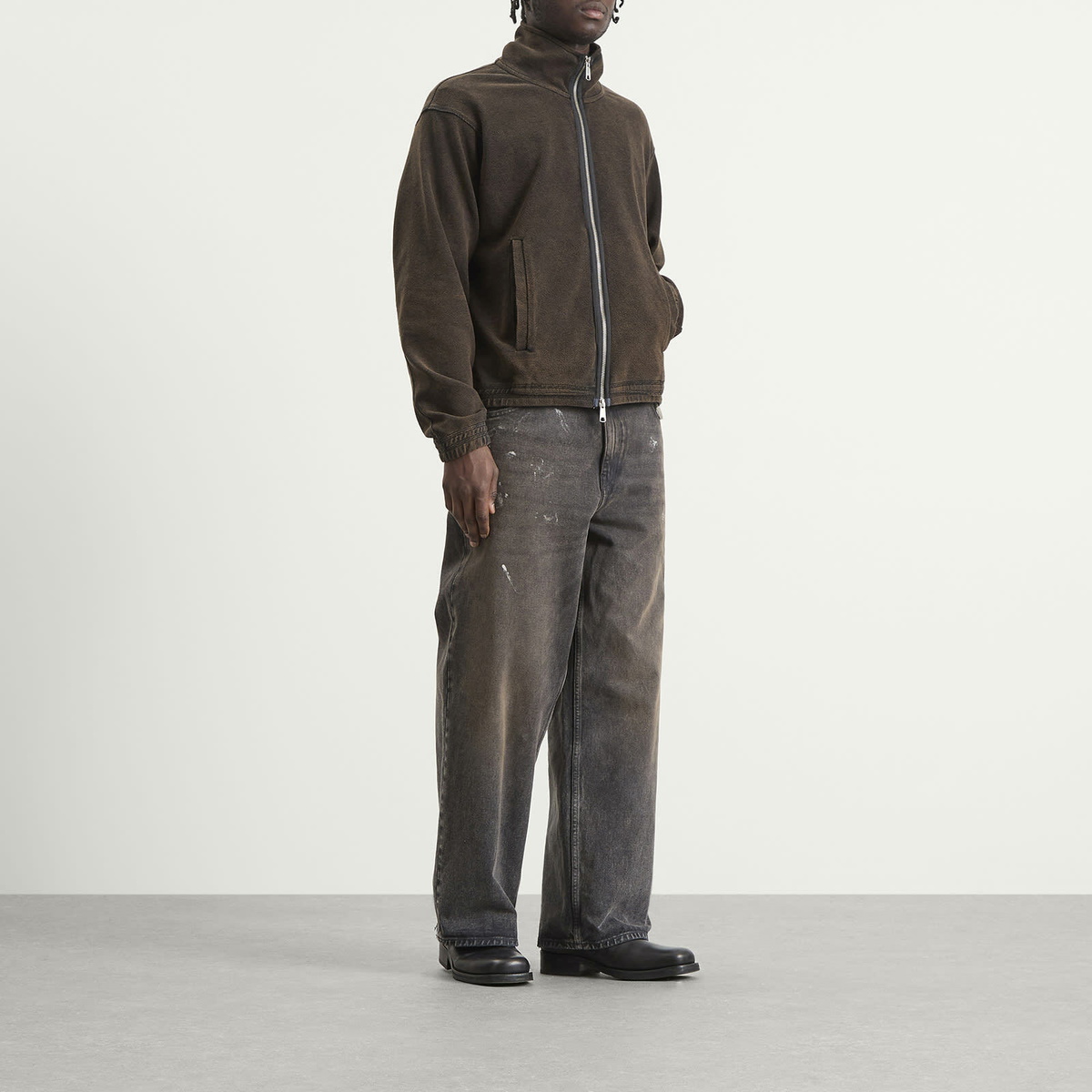 mfpen Men's Covet Full Zip Jacket in Burned Black