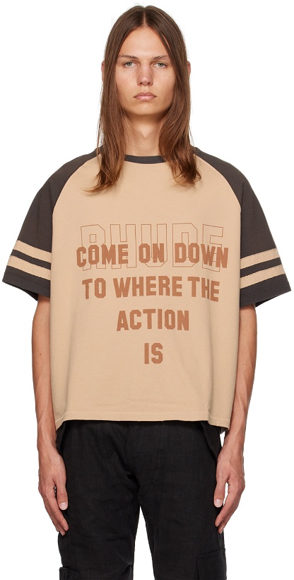 Photo: Rhude Brown 'Action' T-Shirt