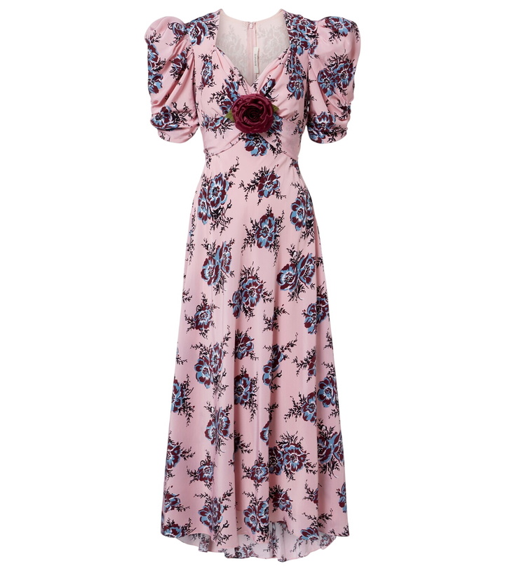 Photo: Rodarte Floral-appliqué silk gown