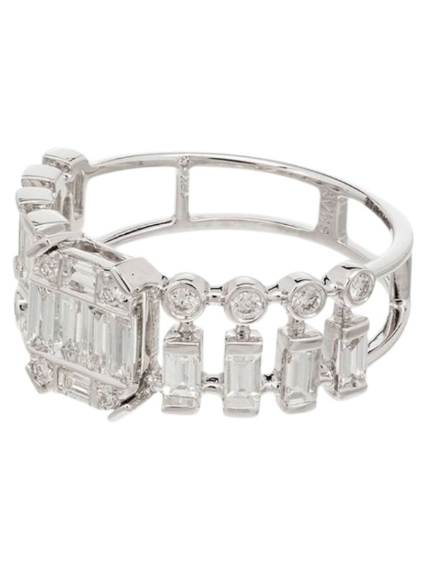 Photo: SHAY 18K White Gold Illusion Centre Dot Dash Diamond Ring