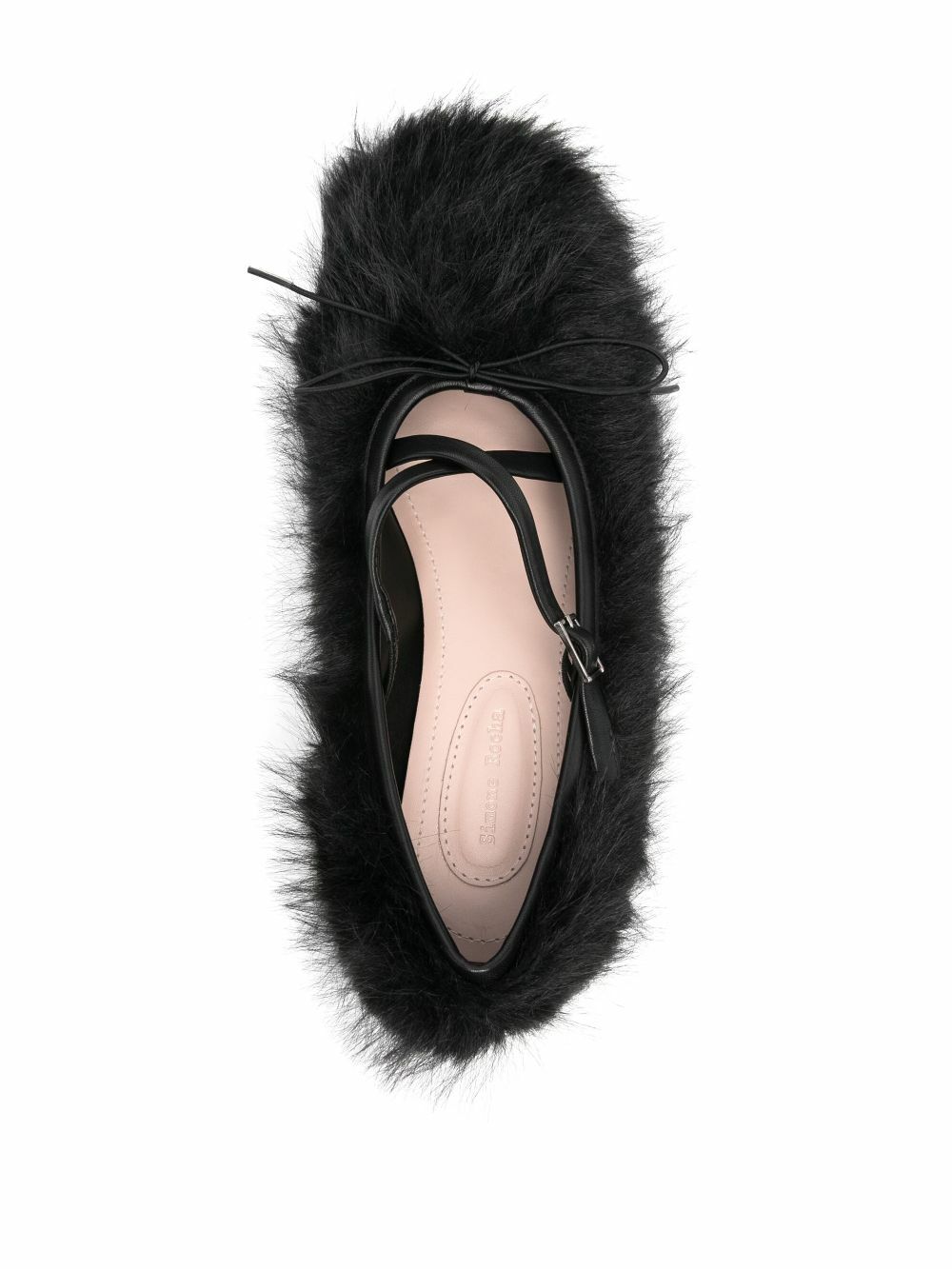 Simone Rocha Black Faux-Fur Ballet Pumps Simone Rocha