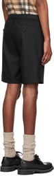 Burberry Black Wool Shorts