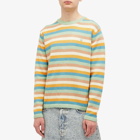 Acne Studios Men's Kripes Cotton Stripe Jumper in Mint Green/Multi