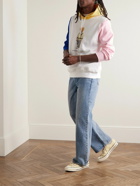 Polo Ralph Lauren - Logo-Print Colour-Block Cotton-Blend Jersey Hoodie - Multi