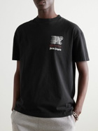 Palm Angels - Moneygram Haas Formula 1 Paxhaas Racing Club Logo-Print Cotton-Jersey T-Shirt - Black