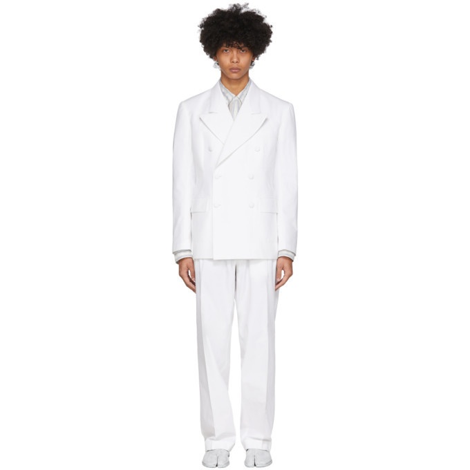 Photo: Maison Margiela White Tumbled Canvas Suit